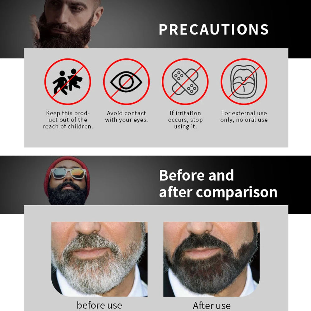 5/10PCS Natural Beard Hair Dye Shampoo Portable 5 Minute Fast Blackening Color Tint Cream Moustache Shampoo For Men Dropshipping